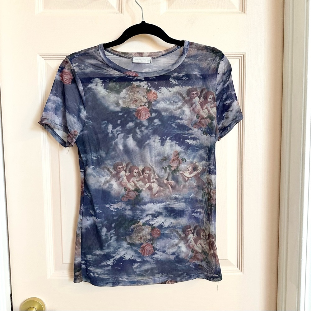Angel mesh sweet lilac top